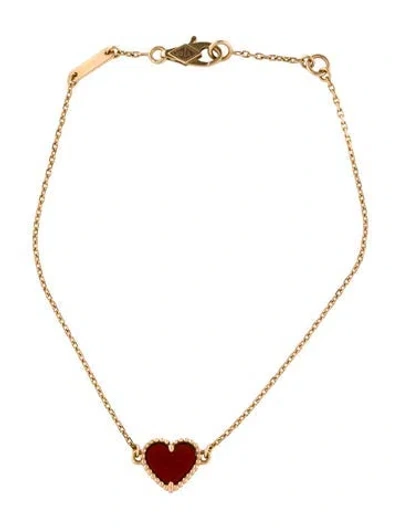 Pre-owned Van Cleef & Arpels Sweet Hearts Bracelet, 6.75" In Multi