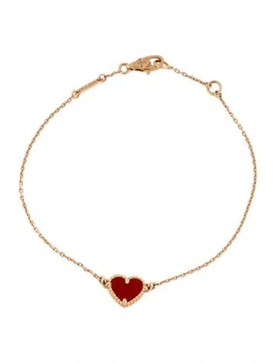Pre-owned Van Cleef & Arpels Sweet Hearts Bracelet, 6.75" In Multicolor