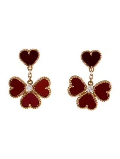 Pre-owned Van Cleef & Arpels Sweet Hearts Earrings In Multi
