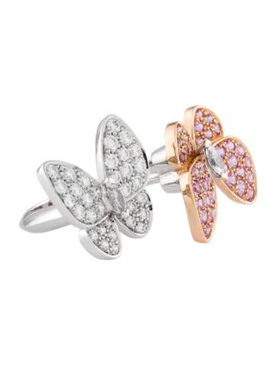 Pre-owned Van Cleef & Arpels Two Butterfly Between The Finger Ring In Multi