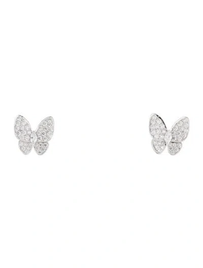 Pre-owned Van Cleef & Arpels Two Butterfly Earrings In Multi