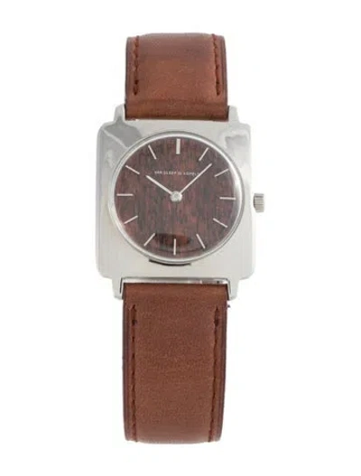 Pre-owned Van Cleef & Arpels Universal Genève "wood" Dial Watch In Multicolor
