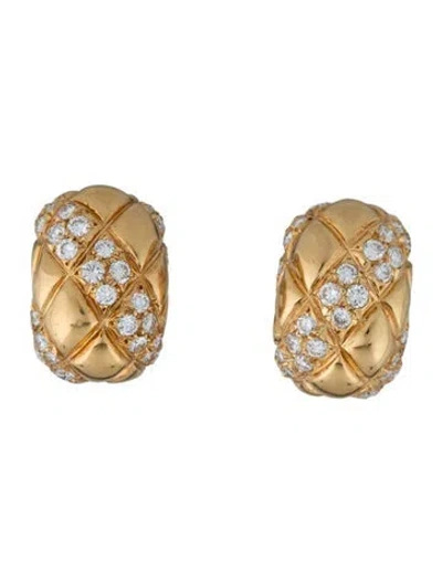 Pre-owned Van Cleef & Arpels Vintage 18k 2.25ctw Diamond Earclips In Multicolor