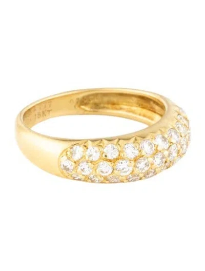 Pre-owned Van Cleef & Arpels Vintage 18k Diamond Band In Multicolor