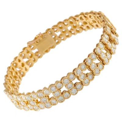 Pre-owned Van Cleef & Arpels Vintage 18k Yellow Gold 10.50ct Diamond Bracelet Vc04-060426