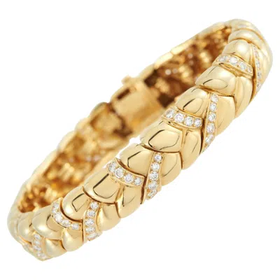 Pre-owned Van Cleef & Arpels Vintage 18k Yellow Gold Diamond Bracelet Vc56-022026