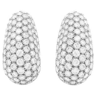 Pre-owned Van Cleef & Arpels Vintage 1970s  20.20 Carat Diamond Bombe Earrings In Multi