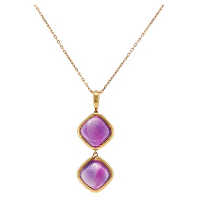Pre-owned Van Cleef & Arpels Vintage 1980s  Amethyst Drop Necklace In Purple