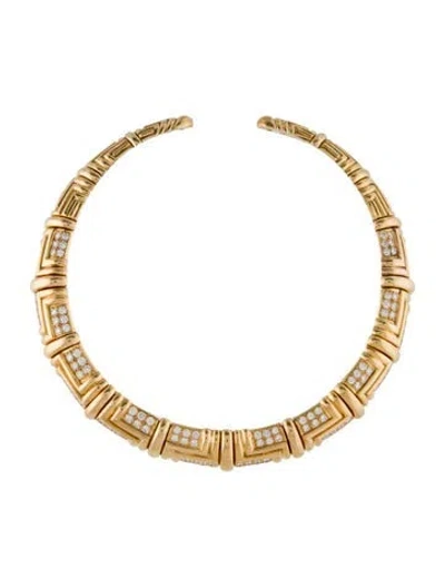 Pre-owned Van Cleef & Arpels Vintage 9.38ctw Diamond Collar Necklace, 12" In Multi