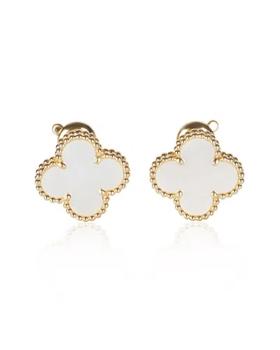 Pre-owned Van Cleef & Arpels Vintage Alhambra 18k Earrings (authentic Pre-loved)