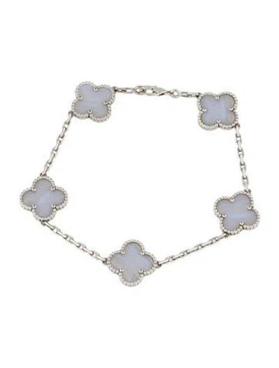 Pre-owned Van Cleef & Arpels Vintage Alhambra 5 Motif Bracelet In Multi