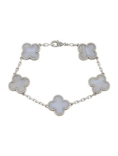 Pre-owned Van Cleef & Arpels Vintage Alhambra Bracelet, 5 Motifs, 6" In Multi