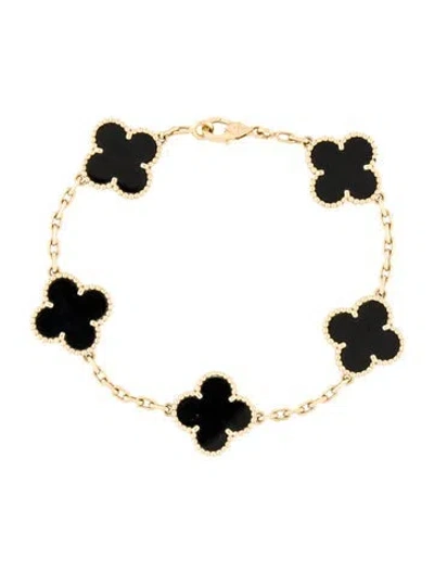 Pre-owned Van Cleef & Arpels Vintage Alhambra Bracelet, 5 Motifs In Multicolor