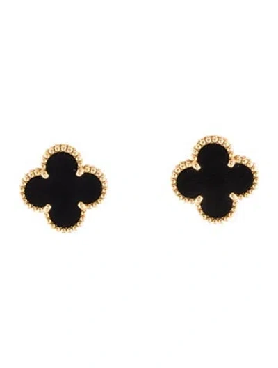 Pre-owned Van Cleef & Arpels Vintage Alhambra Earclips In Multi