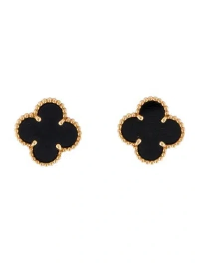 Pre-owned Van Cleef & Arpels Vintage Alhambra Earrings In Multi