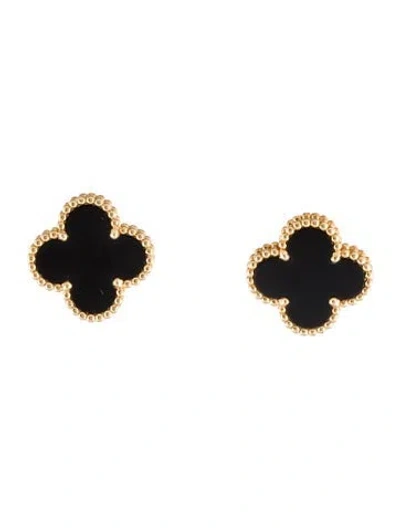 Pre-owned Van Cleef & Arpels Vintage Alhambra Earrings In Multi