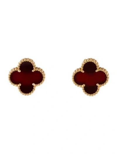 Pre-owned Van Cleef & Arpels Vintage Alhambra Earrings In Multi