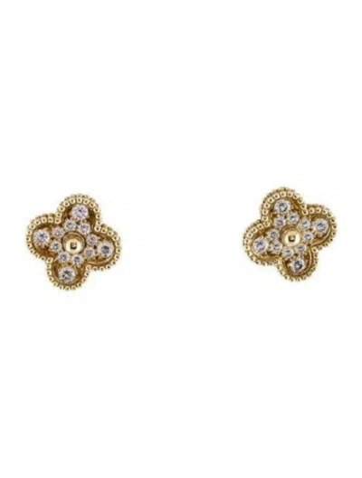 Pre-owned Van Cleef & Arpels Vintage Alhambra Earrings In Multi