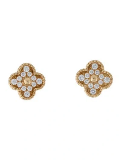 Pre-owned Van Cleef & Arpels Vintage Alhambra Earrings In Multi
