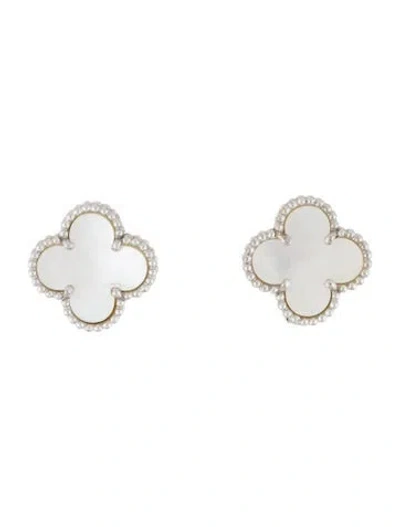 Pre-owned Van Cleef & Arpels Vintage Alhambra Earrings In Multi