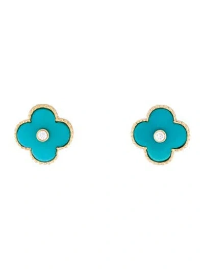 Pre-owned Van Cleef & Arpels Vintage Alhambra Earrings In Multi
