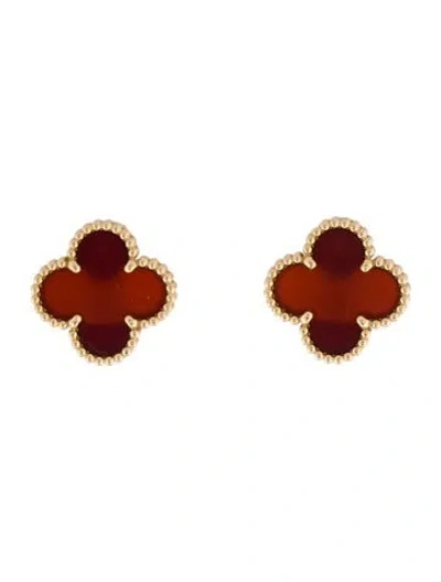 Pre-owned Van Cleef & Arpels Vintage Alhambra Earrings In Multi