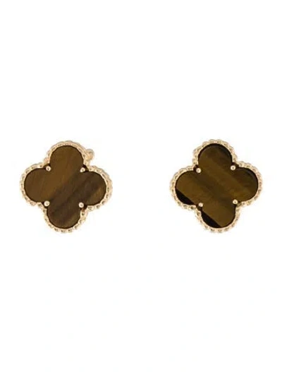 Pre-owned Van Cleef & Arpels Vintage Alhambra Earrings In Multi