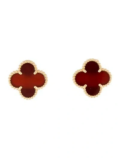 Pre-owned Van Cleef & Arpels Vintage Alhambra Earrings In Multi