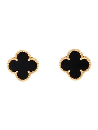 Pre-owned Van Cleef & Arpels Vintage Alhambra Earrings In Multi