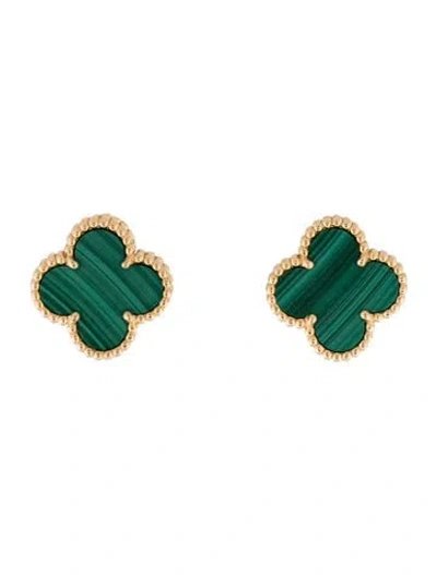 Pre-owned Van Cleef & Arpels Vintage Alhambra Earrings In Multi