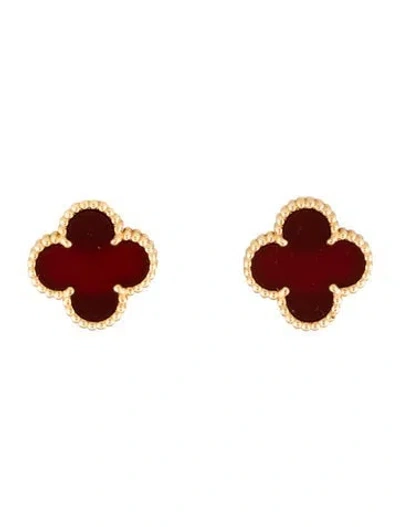 Pre-owned Van Cleef & Arpels Vintage Alhambra Earrings In Multi