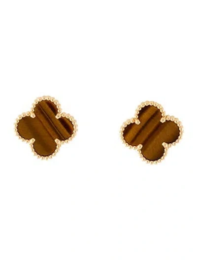 Pre-owned Van Cleef & Arpels Vintage Alhambra Earrings In Multicolor