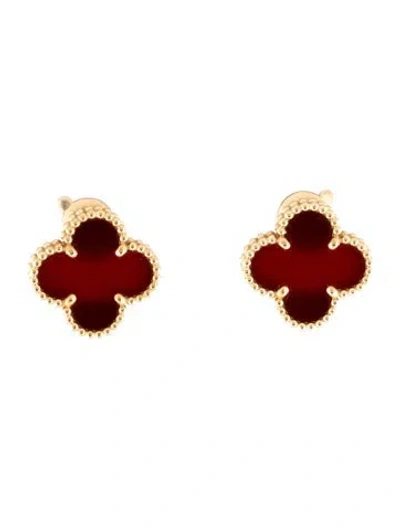 Pre-owned Van Cleef & Arpels Vintage Alhambra Earrings In Multicolor