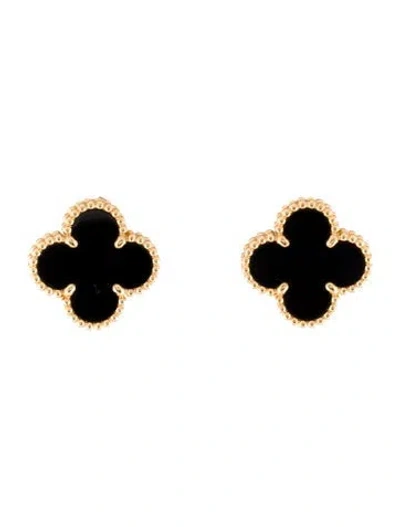 Pre-owned Van Cleef & Arpels Vintage Alhambra Earrings In Multicolor