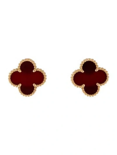 Pre-owned Van Cleef & Arpels Vintage Alhambra Earrings In Multicolor