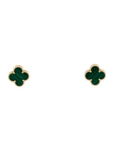 Pre-owned Van Cleef & Arpels Vintage Alhambra Earstuds In Multi