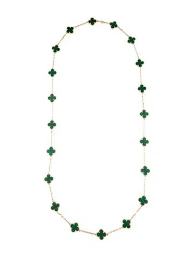 Pre-owned Van Cleef & Arpels Vintage Alhambra Long Necklace, 20 Motif, 33" In Multi