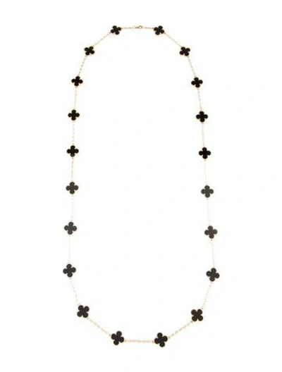 Pre-owned Van Cleef & Arpels Vintage Alhambra Long Necklace, 20 Motifs, 32", 32" In Multi