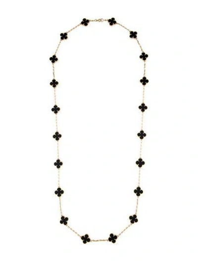 Pre-owned Van Cleef & Arpels Vintage Alhambra Long Necklace, 20 Motifs, 32" In Multi