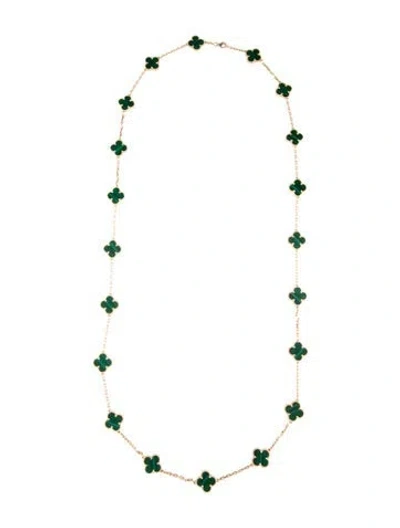 Pre-owned Van Cleef & Arpels Vintage Alhambra Long Necklace, 20 Motifs, 33" In Multi