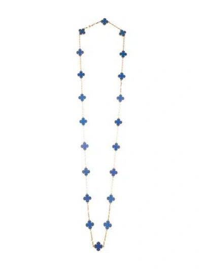 Pre-owned Van Cleef & Arpels Vintage Alhambra Long Necklace, 20 Motifs, 34" In Multi