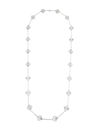 Pre-owned Van Cleef & Arpels Vintage Alhambra Long Necklace, 20 Motifs, 34" In Multi