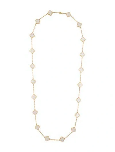 Pre-owned Van Cleef & Arpels Vintage Alhambra Long Necklace, 20 Motifs In Multi