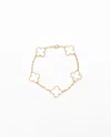 Van Cleef & Arpels Vintage Alhambra Mother-of-pearl 18k Yellow Gold, 5 Motifs, Bracelet In Gold