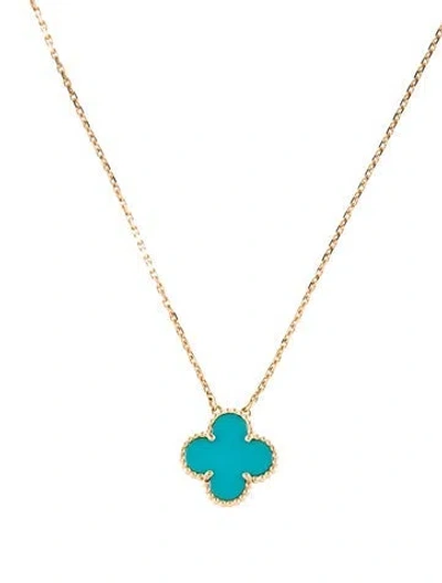 Pre-owned Van Cleef & Arpels Vintage Alhambra Necklace, 16.5" In Multi