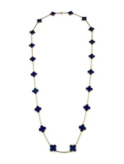 Pre-owned Van Cleef & Arpels Vintage Alhambra Necklace, 20 Motifs, 32" In Multi