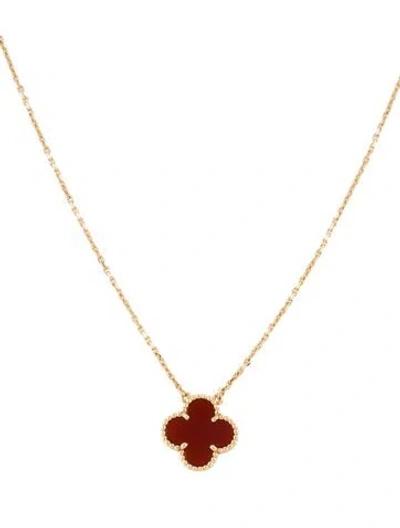 Pre-owned Van Cleef & Arpels Vintage Alhambra Pendant, 16.5" In Multi