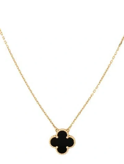 Pre-owned Van Cleef & Arpels Vintage Alhambra Pendant, 16.5" In Multi