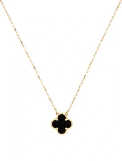 Pre-owned Van Cleef & Arpels Vintage Alhambra Pendant Necklace, 16" In Multi