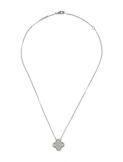 Pre-owned Van Cleef & Arpels Vintage Alhambra Pendant Necklace, 16.5" In Multi